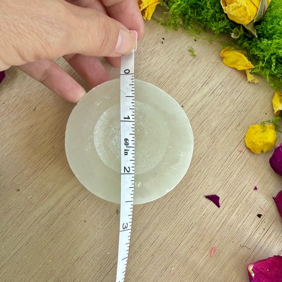 Selenite Sphere Holder + Orca Agate Sphere - Picture 7 of 8